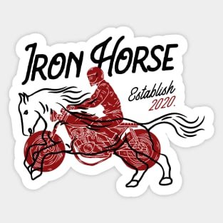 Iron Horse (white) Sticker